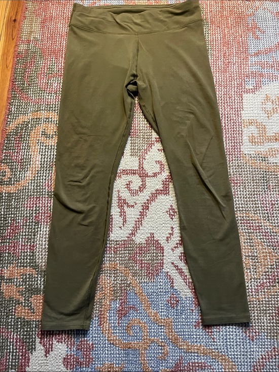 Pact Pants - Pact Organic Cotton Leggings Olive Green Size L